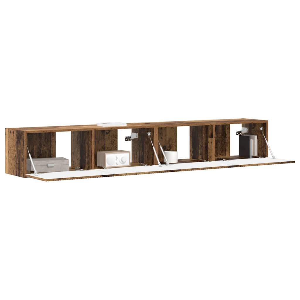 TV zidni ormar Zidne 2 pcs Staro drvo 98 x 31 x 29,5 cm