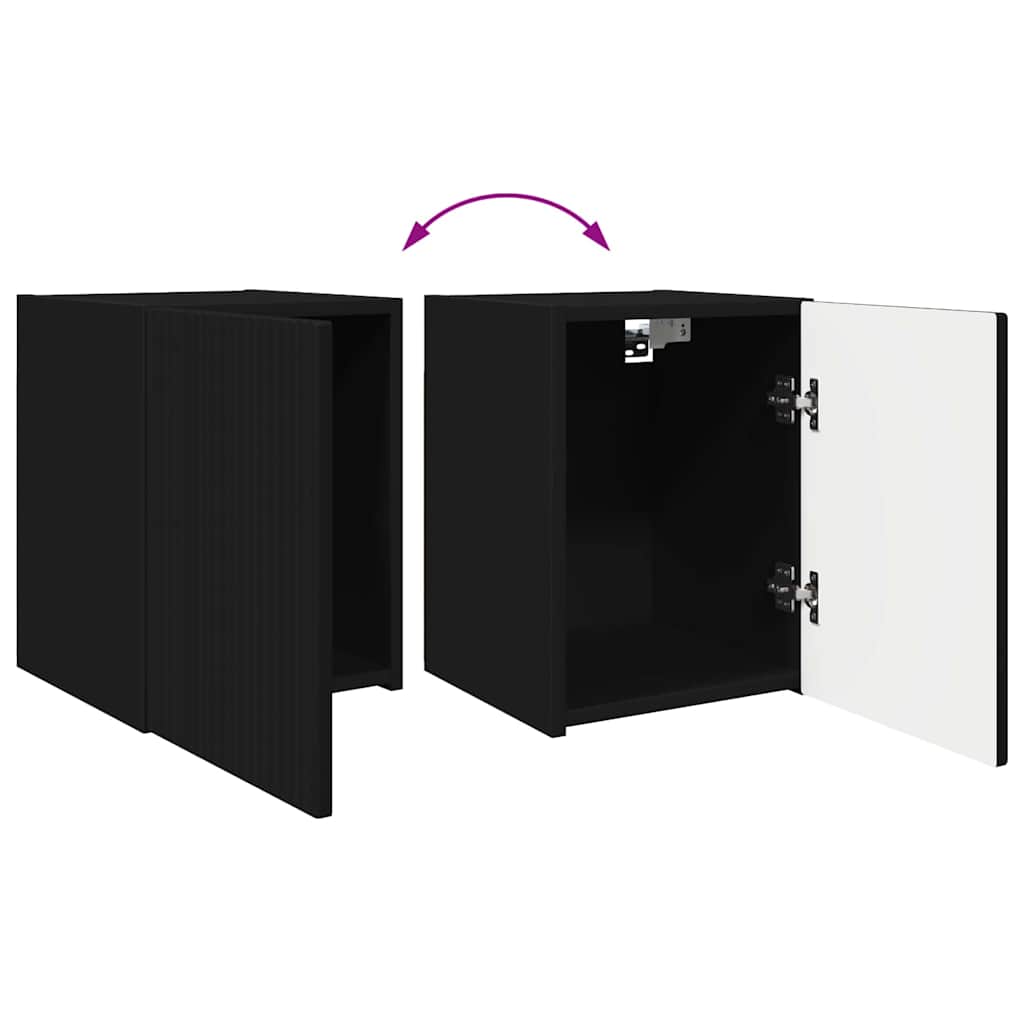 TV zidni ormar Zidne Crna 30 x 31 x 40 cm Konstruirano drvo