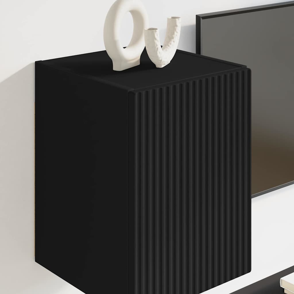 TV zidni ormar 2 pcs Crna 30 x 31 x 40 cm Konstruirano drvo
