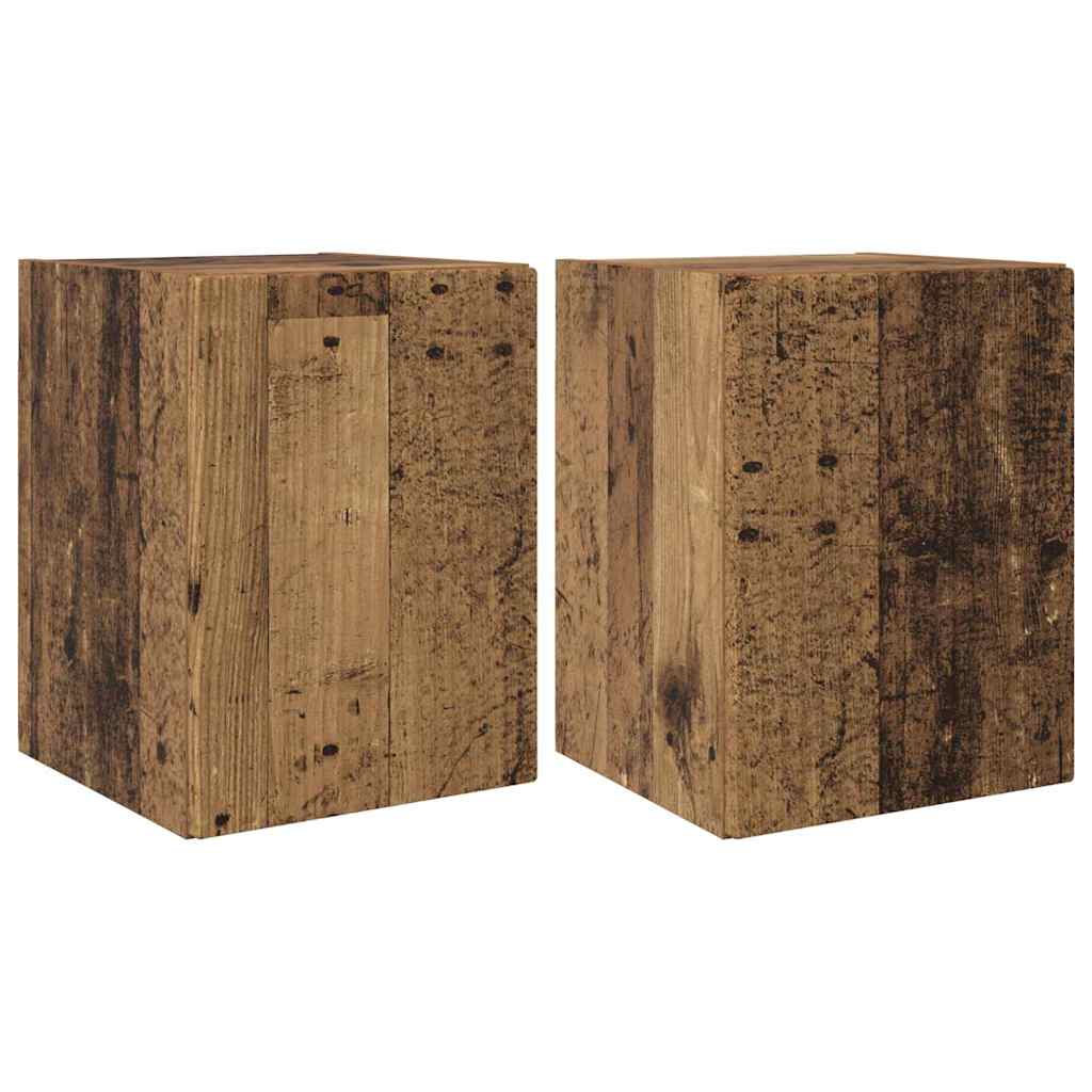 TV zidni ormar Zidne 2 pcs Staro drvo 30 x 31 x 40 cm