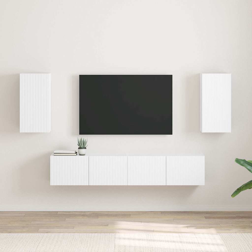TV zidni ormar 2 pcs Bijelo 30 x 31 x 60 cm Konstruirano drvo