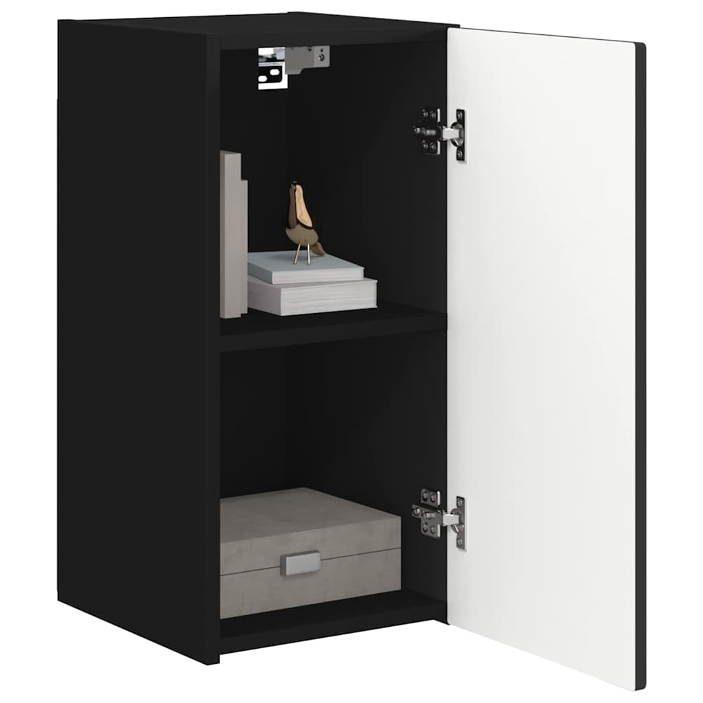 TV zidni ormar Zidne Crna 30 x 31 x 60 cm Konstruirano drvo
