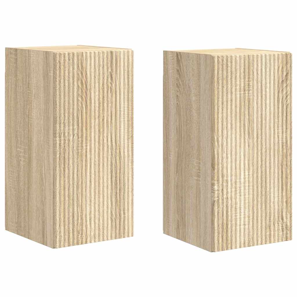 TV zidni ormar 2 pcs Sonoma 30 x 31 x 60 cm Konstruirano drvo