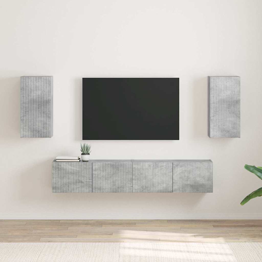 TV zidni ormar 2 pcs Beton 30 x 31 x 60 cm Konstruirano drvo