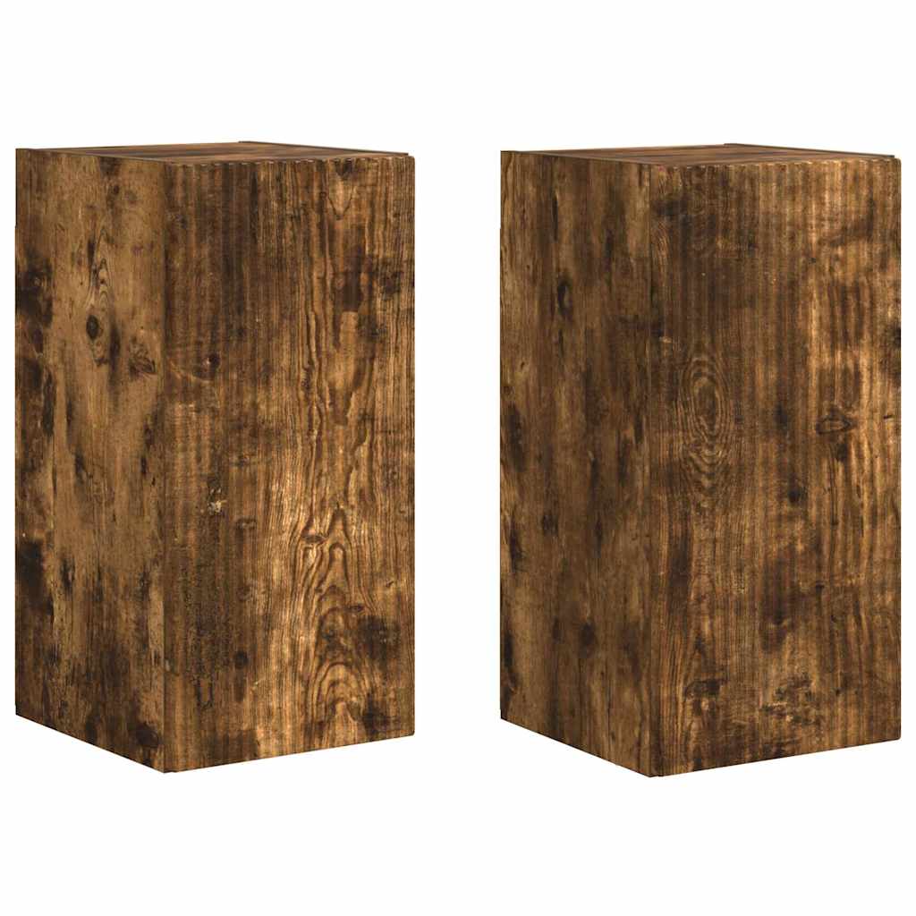 TV zidni ormar Zidne 2 pcs Dimljeni hrast 30 x 31 x 60 cm