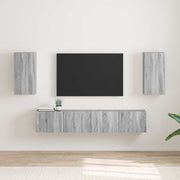 TV zidni ormar Zidne 2 pcs Siva Sonoma 30 x 31 x 60 cm