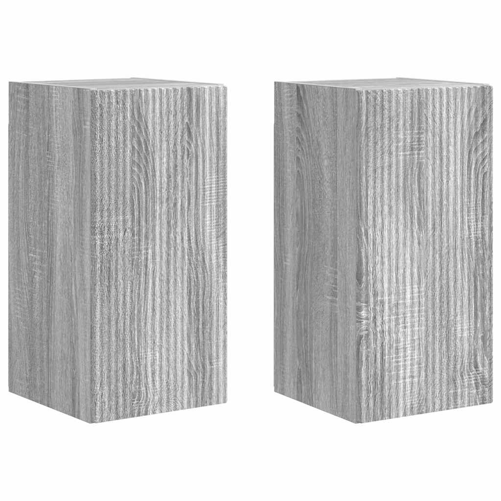 TV zidni ormar Zidne 2 pcs Siva Sonoma 30 x 31 x 60 cm