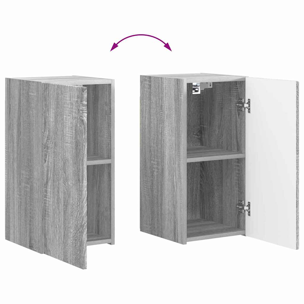 TV zidni ormar Zidne 2 pcs Siva Sonoma 30 x 31 x 60 cm