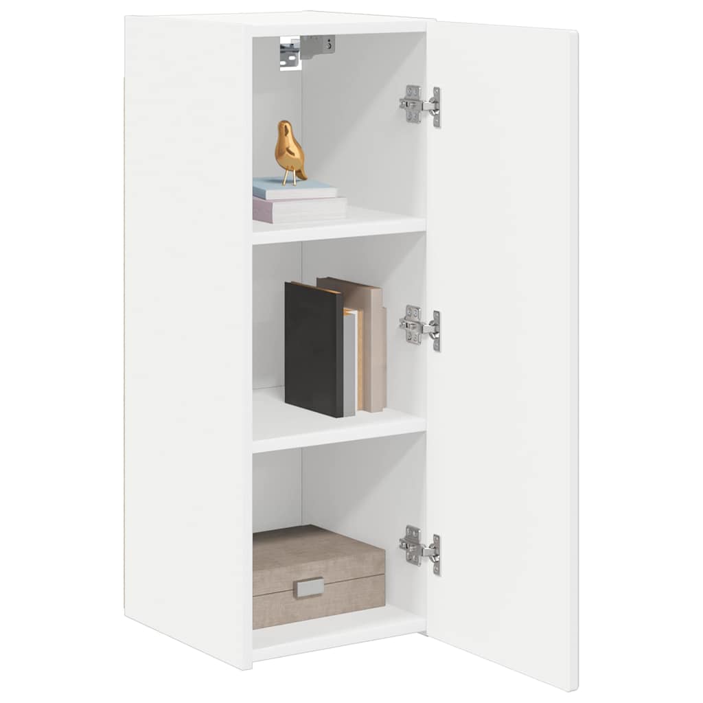 TV zidni ormar Zidne Bijelo 30 x 31 x 80 cm Konstruirano drvo