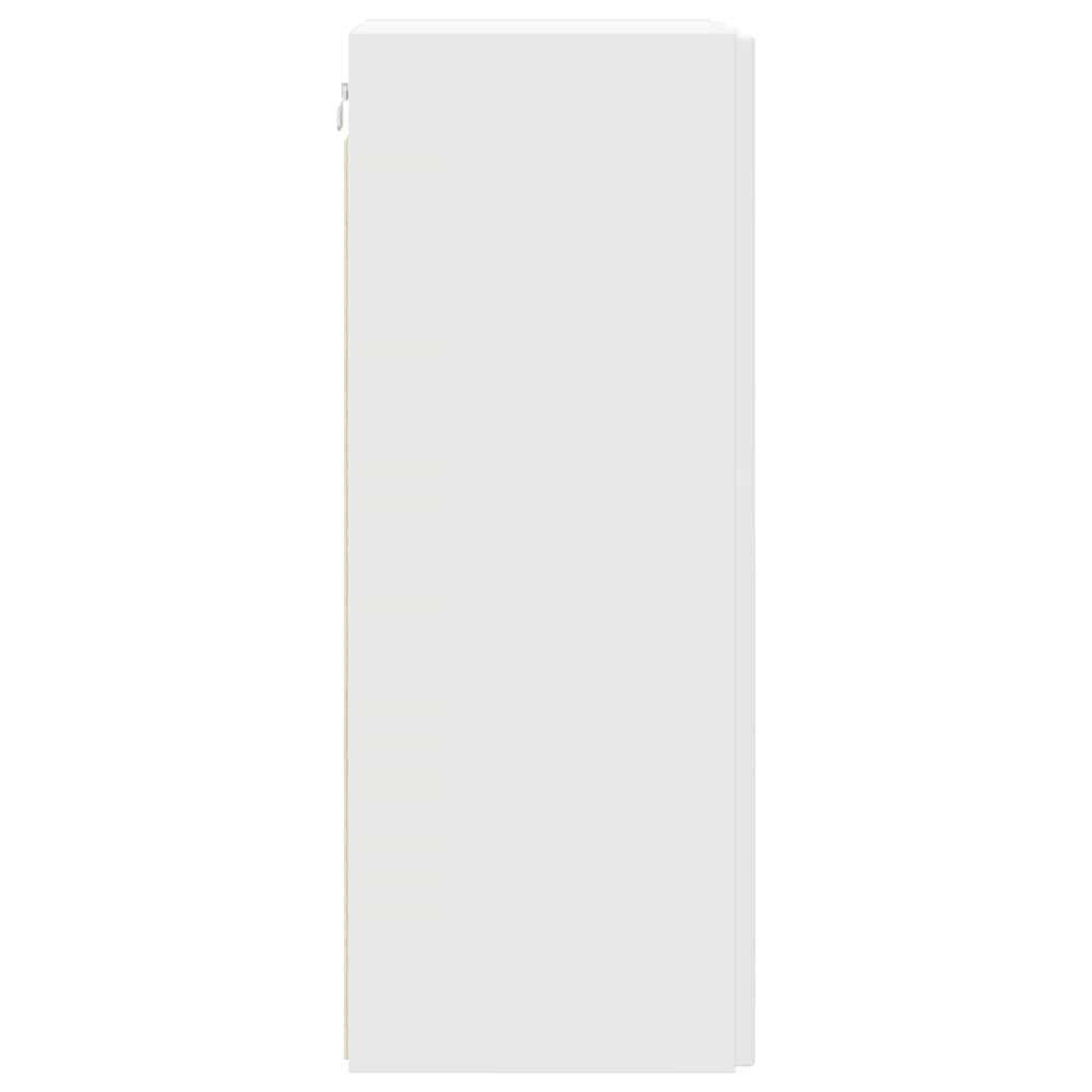 TV zidni ormar Zidne Bijelo 30 x 31 x 80 cm Konstruirano drvo
