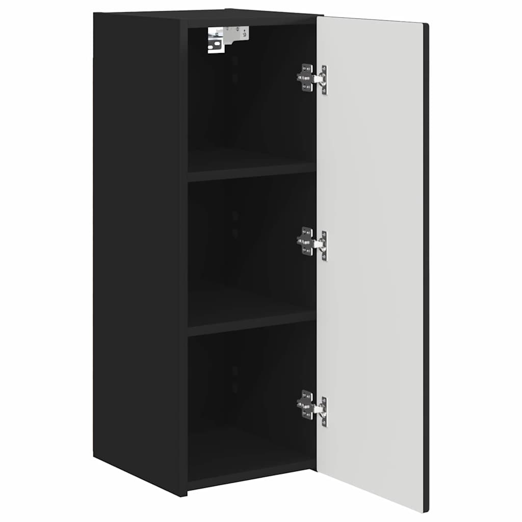 TV zidni ormar 2 pcs Crna 30 x 31 x 80 cm Konstruirano drvo