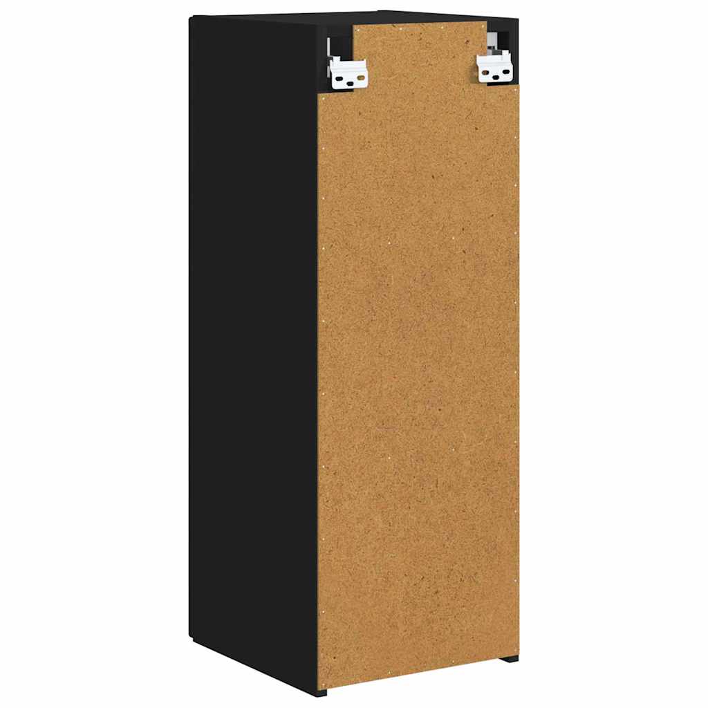 TV zidni ormar 2 pcs Crna 30 x 31 x 80 cm Konstruirano drvo