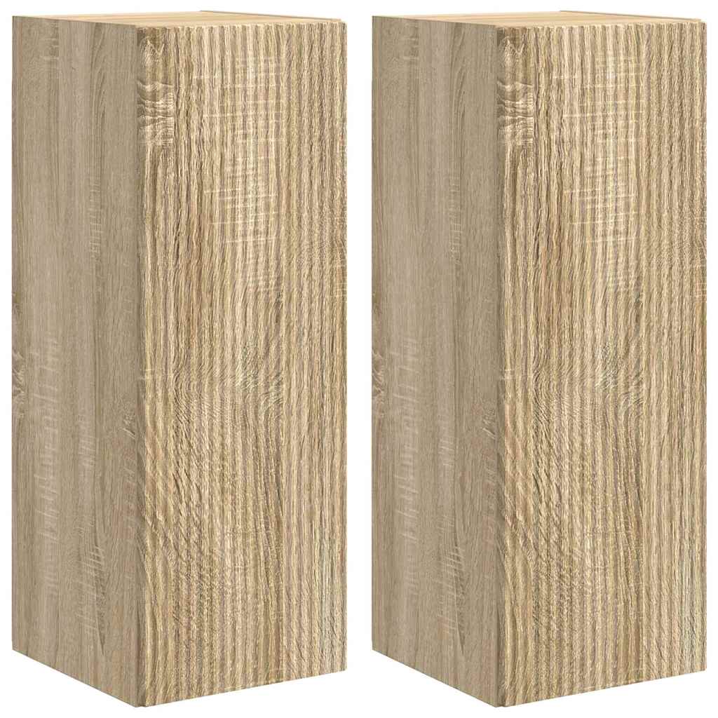 TV zidni ormar 2 pcs Sonoma 30 x 31 x 80 cm Konstruirano drvo