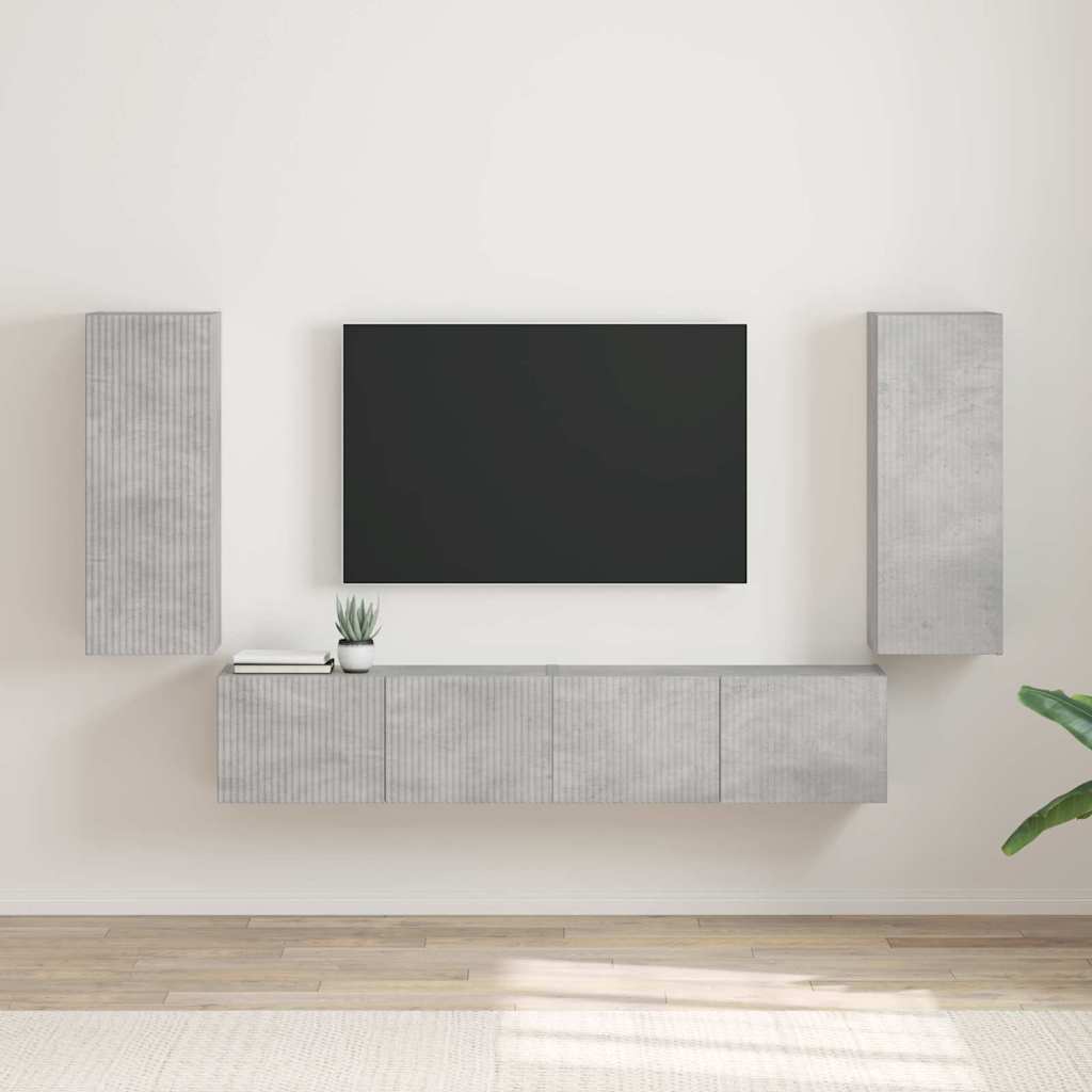 TV zidni ormar 2 pcs Beton 30 x 31 x 80 cm Konstruirano drvo