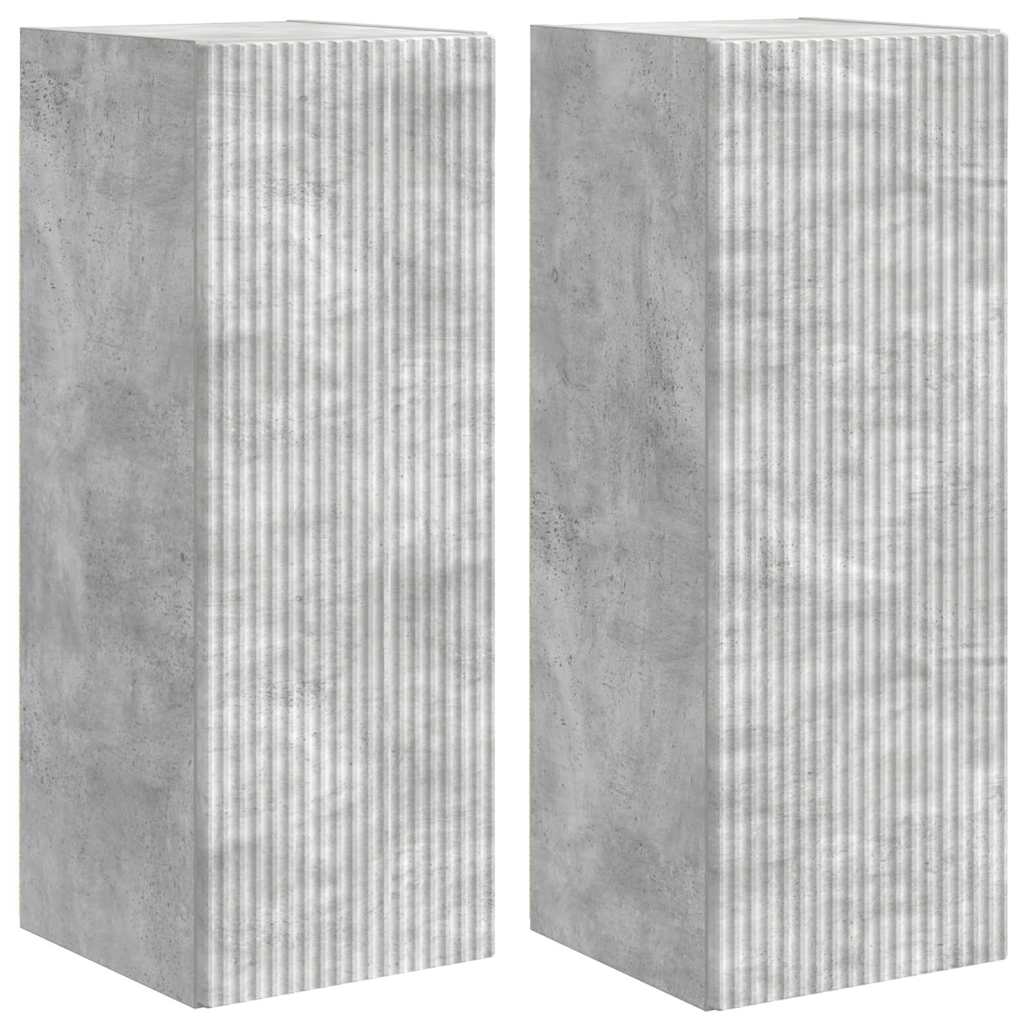 TV zidni ormar 2 pcs Beton 30 x 31 x 80 cm Konstruirano drvo