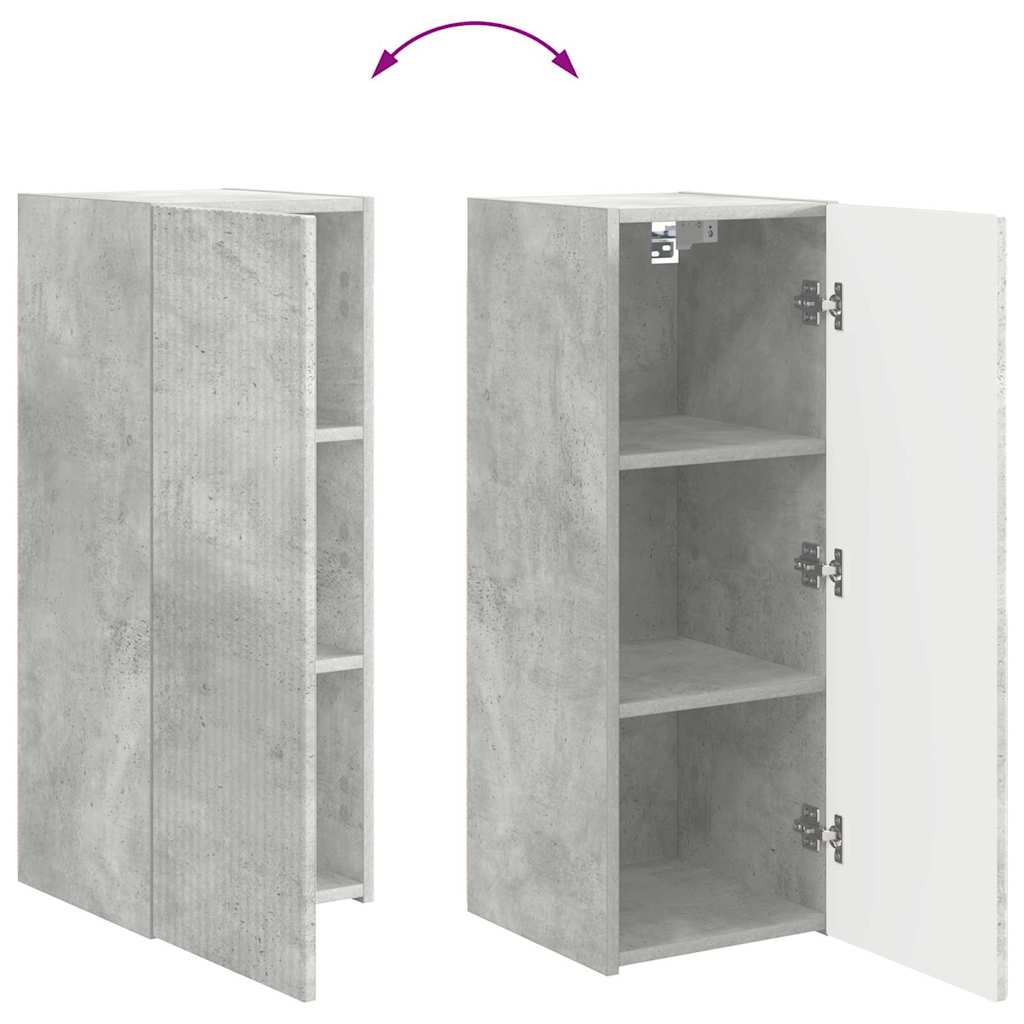 TV zidni ormar 2 pcs Beton 30 x 31 x 80 cm Konstruirano drvo