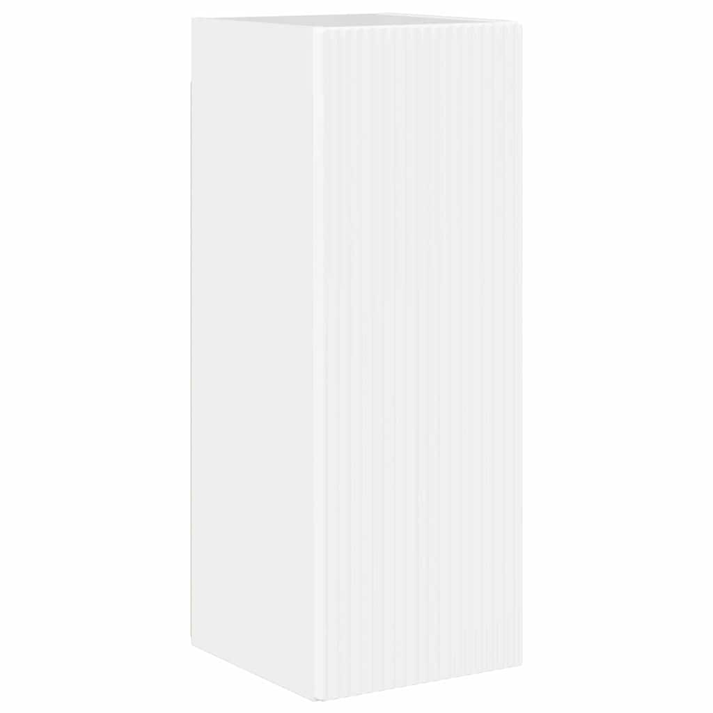 TV zidni ormar Zidne 2 pcs Sjajno bijelo 30 x 31 x 80 cm