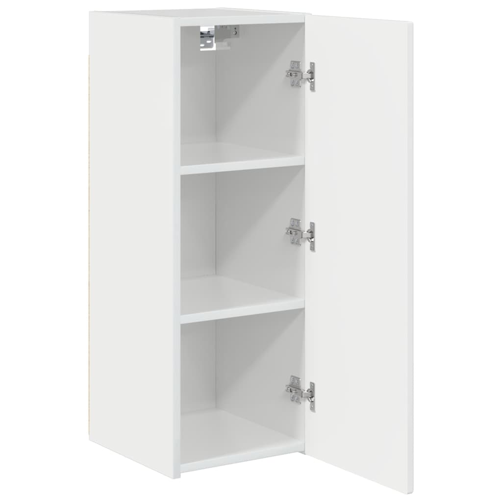 TV zidni ormar Zidne 2 pcs Sjajno bijelo 30 x 31 x 80 cm