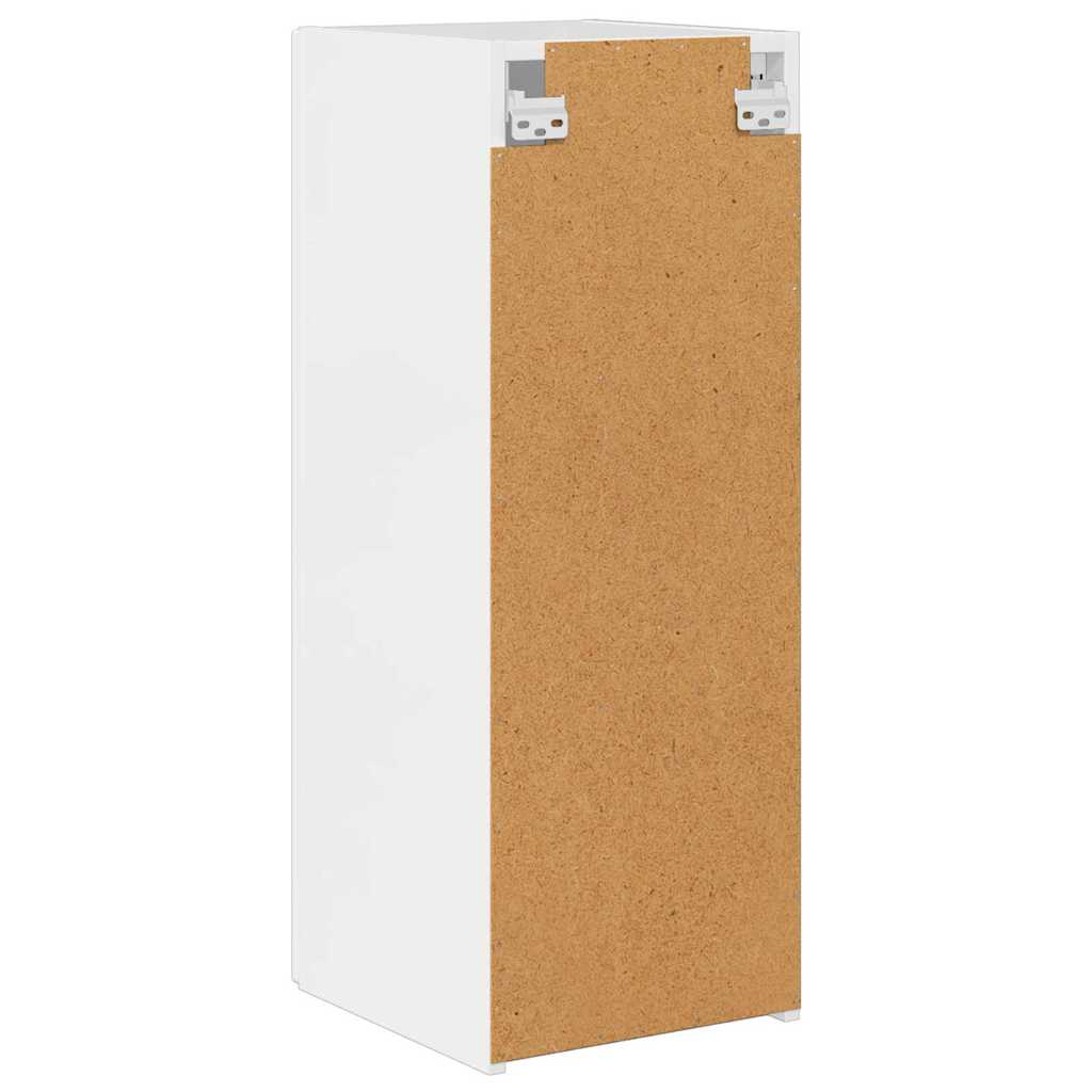 TV zidni ormar Zidne 2 pcs Sjajno bijelo 30 x 31 x 80 cm