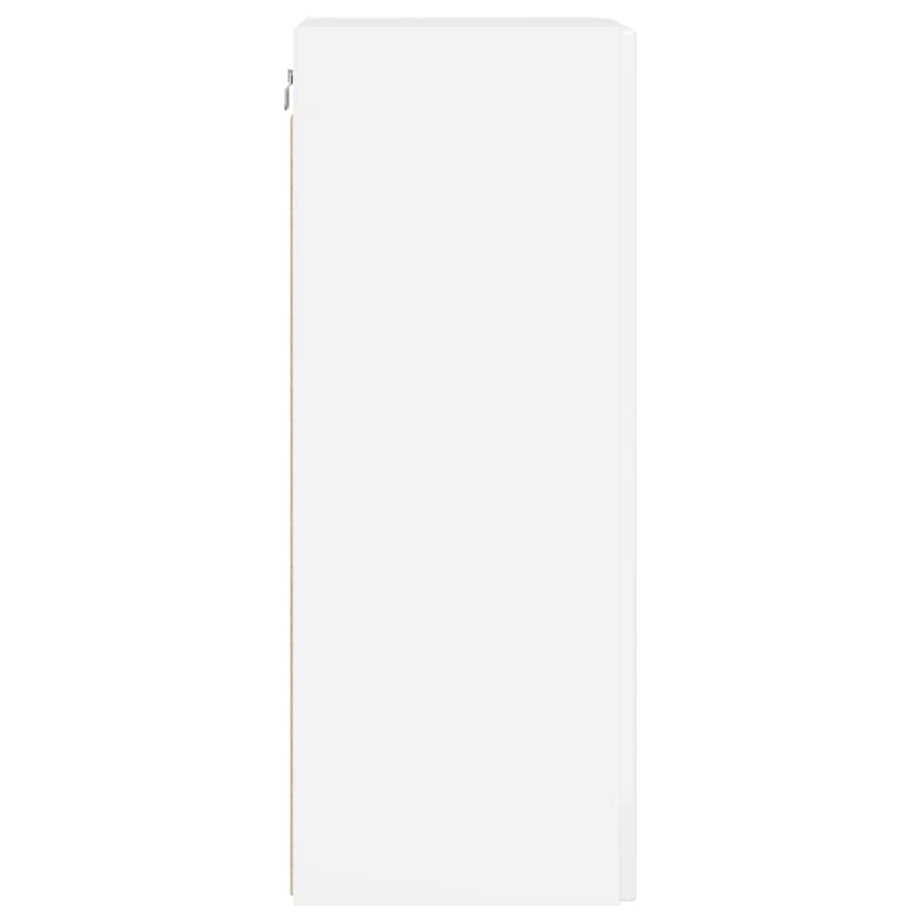 TV zidni ormar Zidne 2 pcs Sjajno bijelo 30 x 31 x 80 cm