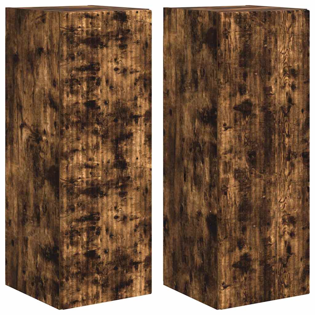 TV zidni ormar Zidne 2 pcs Dimljeni hrast 30 x 31 x 80 cm