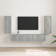 TV zidni ormar Zidne 2 pcs Siva Sonoma 30 x 31 x 80 cm