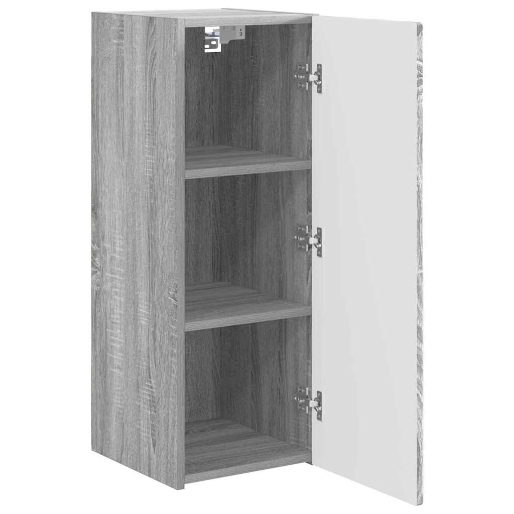 TV zidni ormar Zidne 2 pcs Siva Sonoma 30 x 31 x 80 cm