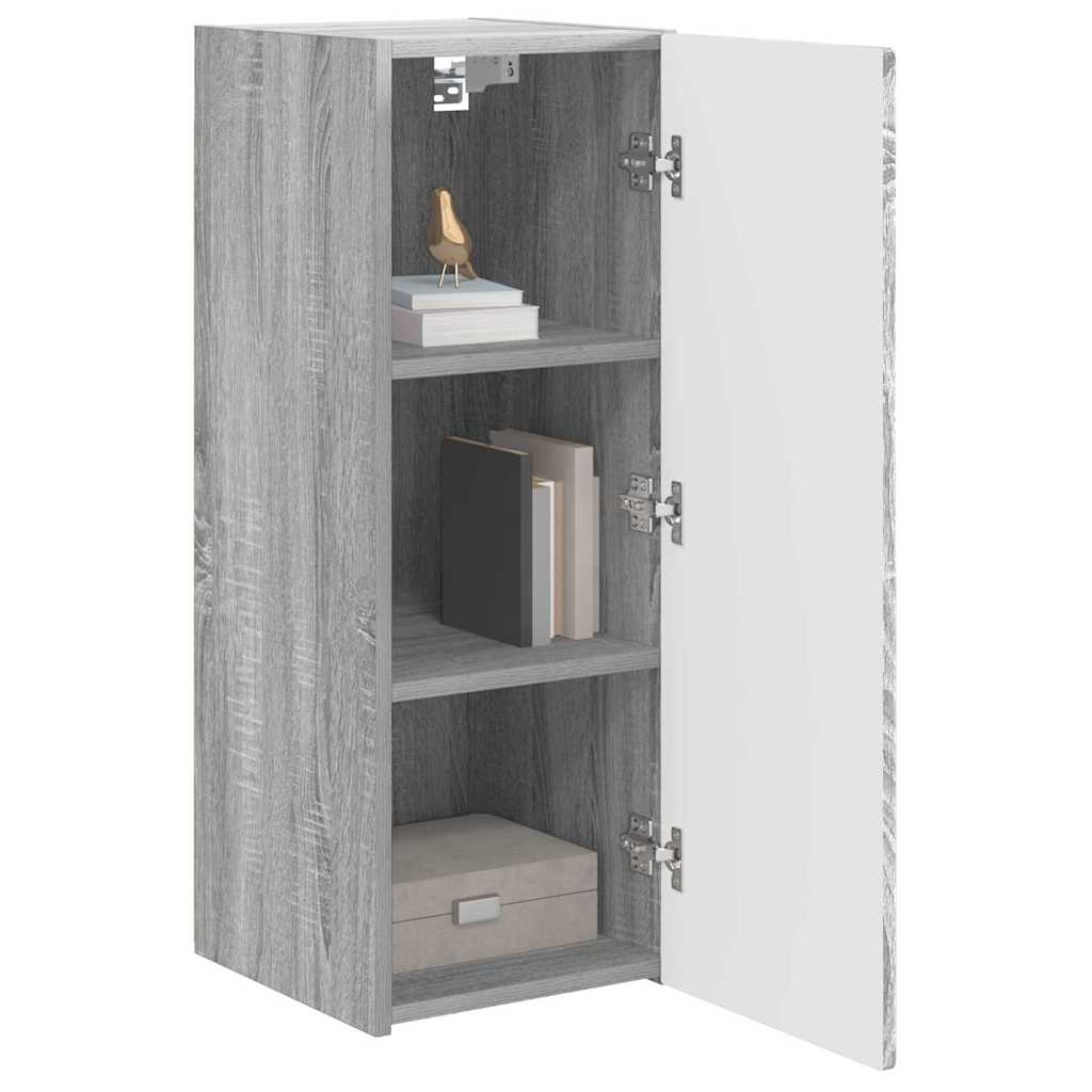 TV zidni ormar Zidne 2 pcs Siva Sonoma 30 x 31 x 80 cm