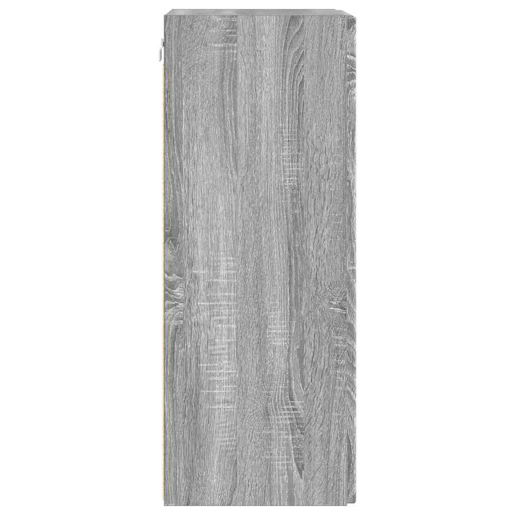 TV zidni ormar Zidne 2 pcs Siva Sonoma 30 x 31 x 80 cm