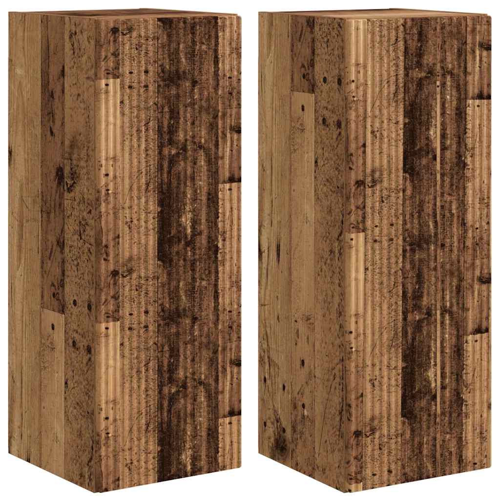 TV zidni ormar Zidne 2 pcs Staro drvo 30 x 31 x 80 cm