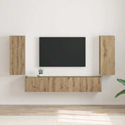 TV zidni ormar 2 pcs Umjetnička hrastovina 30 x 31 x 80 cm