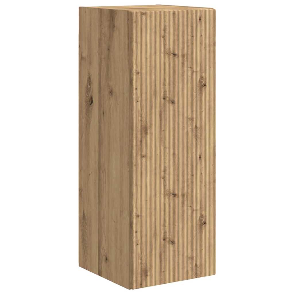 TV zidni ormar 2 pcs Umjetnička hrastovina 30 x 31 x 80 cm