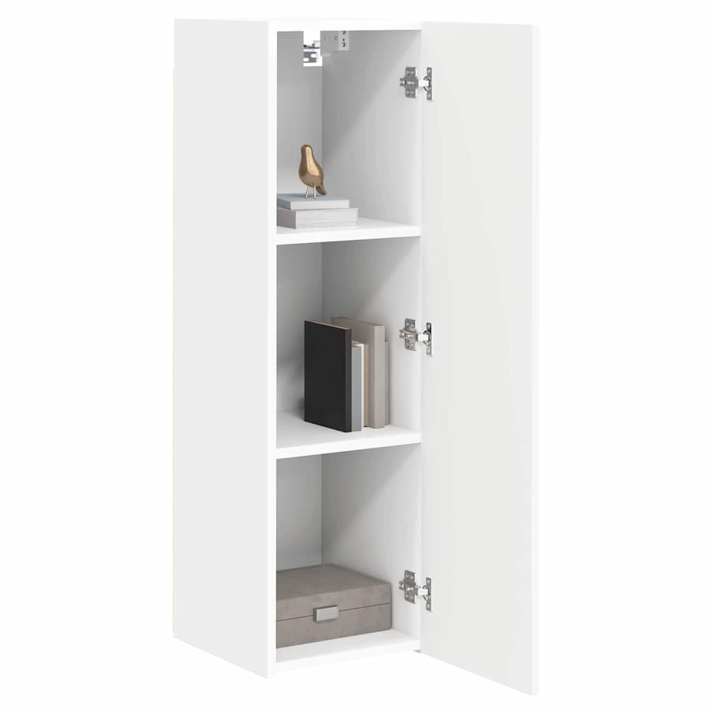 TV zidni ormar Zidne Bijelo 30 x 31 x 100 cm Konstruirano drvo