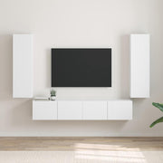 TV zidni ormar 2 pcs Bijelo 30 x 31 x 100 cm Konstruirano drvo