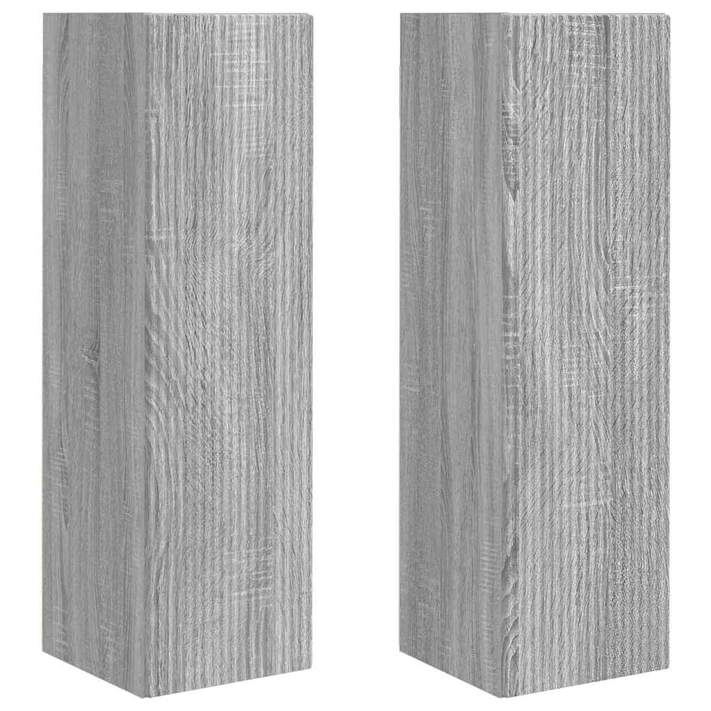 TV zidni ormar Zidne 2 pcs Siva Sonoma 30 x 31 x 100 cm