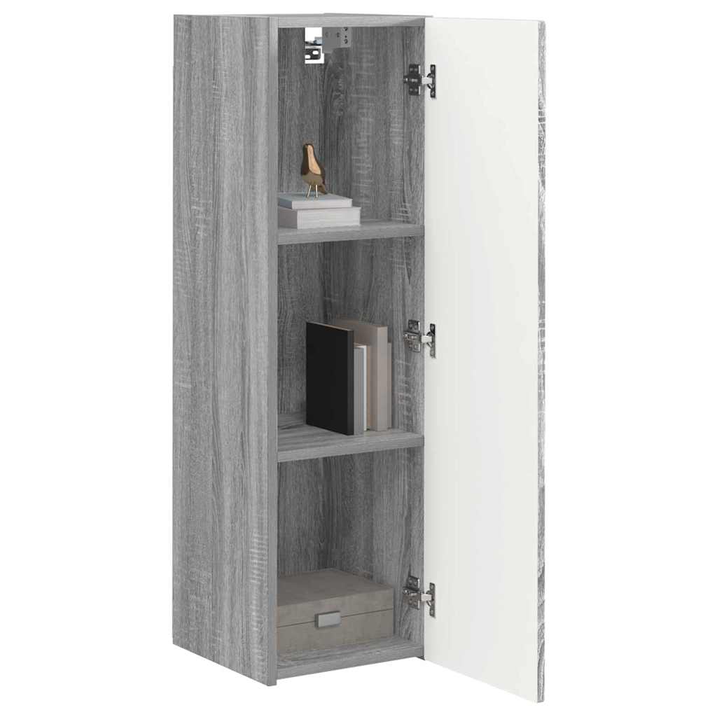 TV zidni ormar Zidne 2 pcs Siva Sonoma 30 x 31 x 100 cm