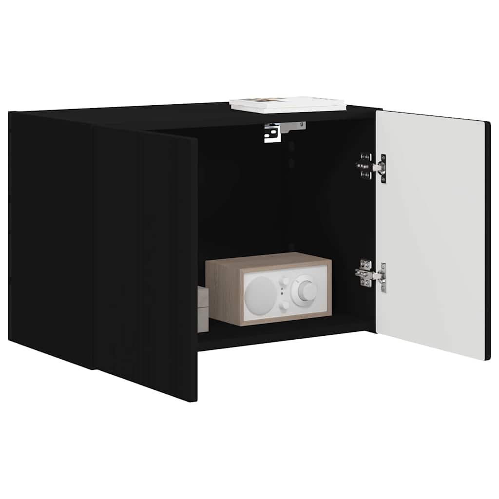 TV zidni ormar Zidne Crna 59,5 x 31 x 40 cm Konstruirano drvo