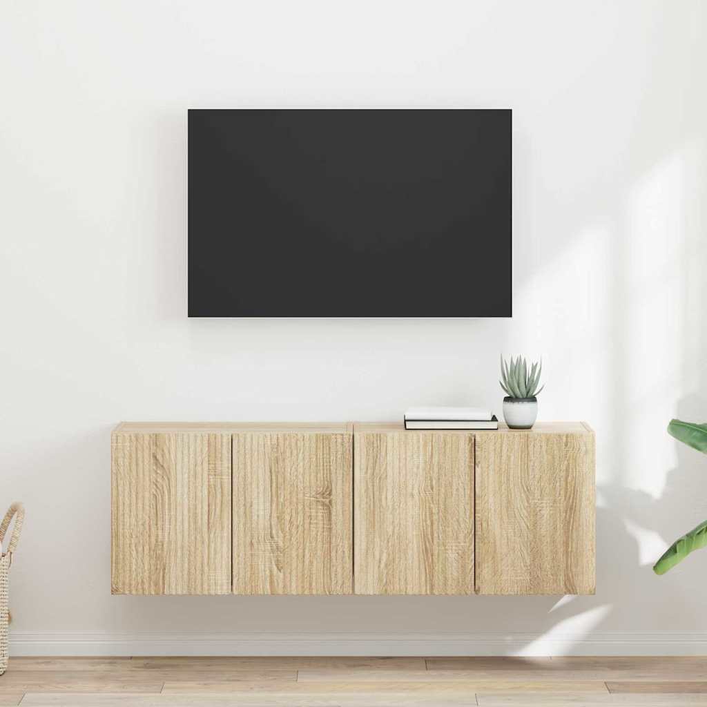 TV zidni ormar Zidne 2 pcs Sonoma hrast 59,5 x 31 x 40 cm