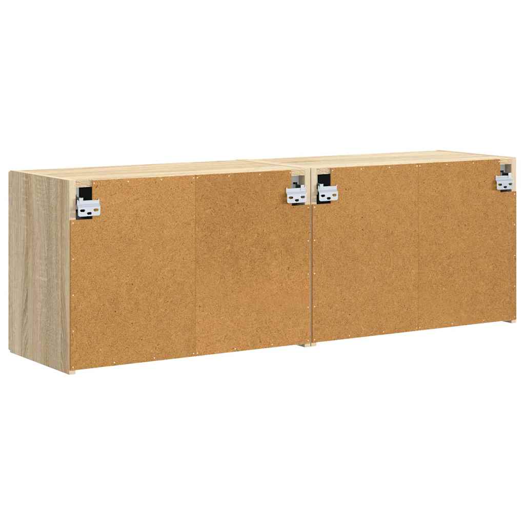 TV zidni ormar Zidne 2 pcs Sonoma hrast 59,5 x 31 x 40 cm