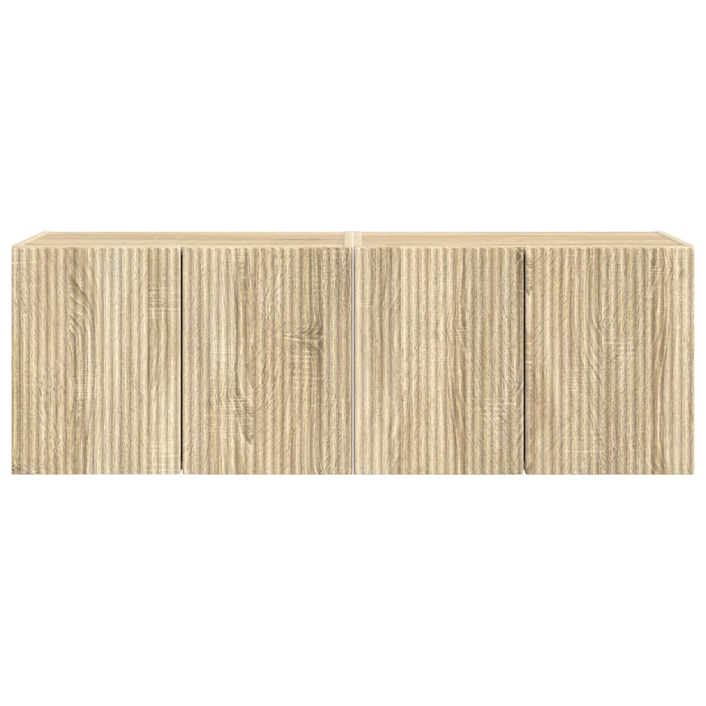 TV zidni ormar Zidne 2 pcs Sonoma hrast 59,5 x 31 x 40 cm