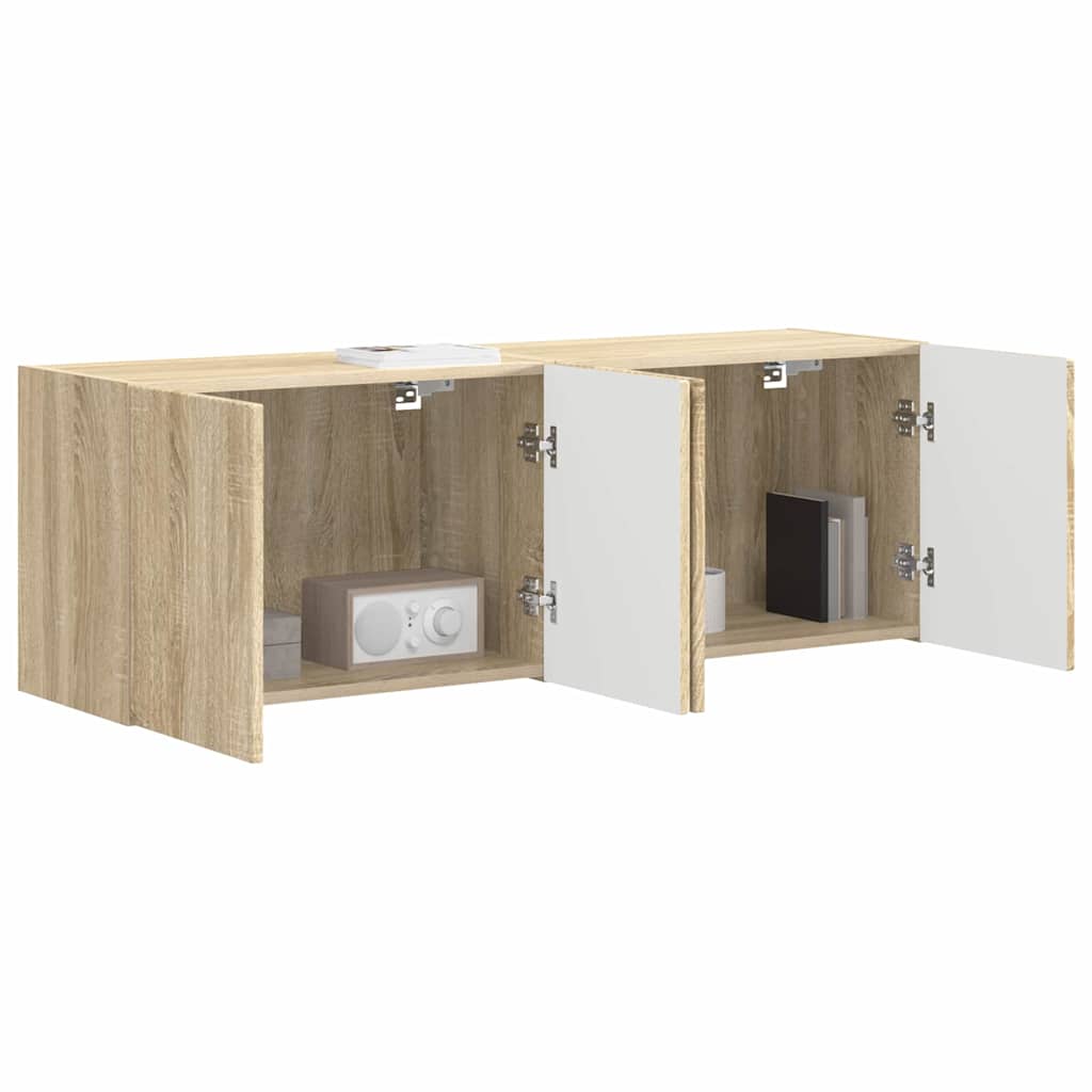 TV zidni ormar Zidne 2 pcs Sonoma hrast 59,5 x 31 x 40 cm
