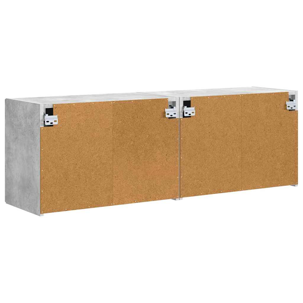 TV zidni ormar Zidne 2 pcs Betonski sivi 59,5 x 31 x 40 cm