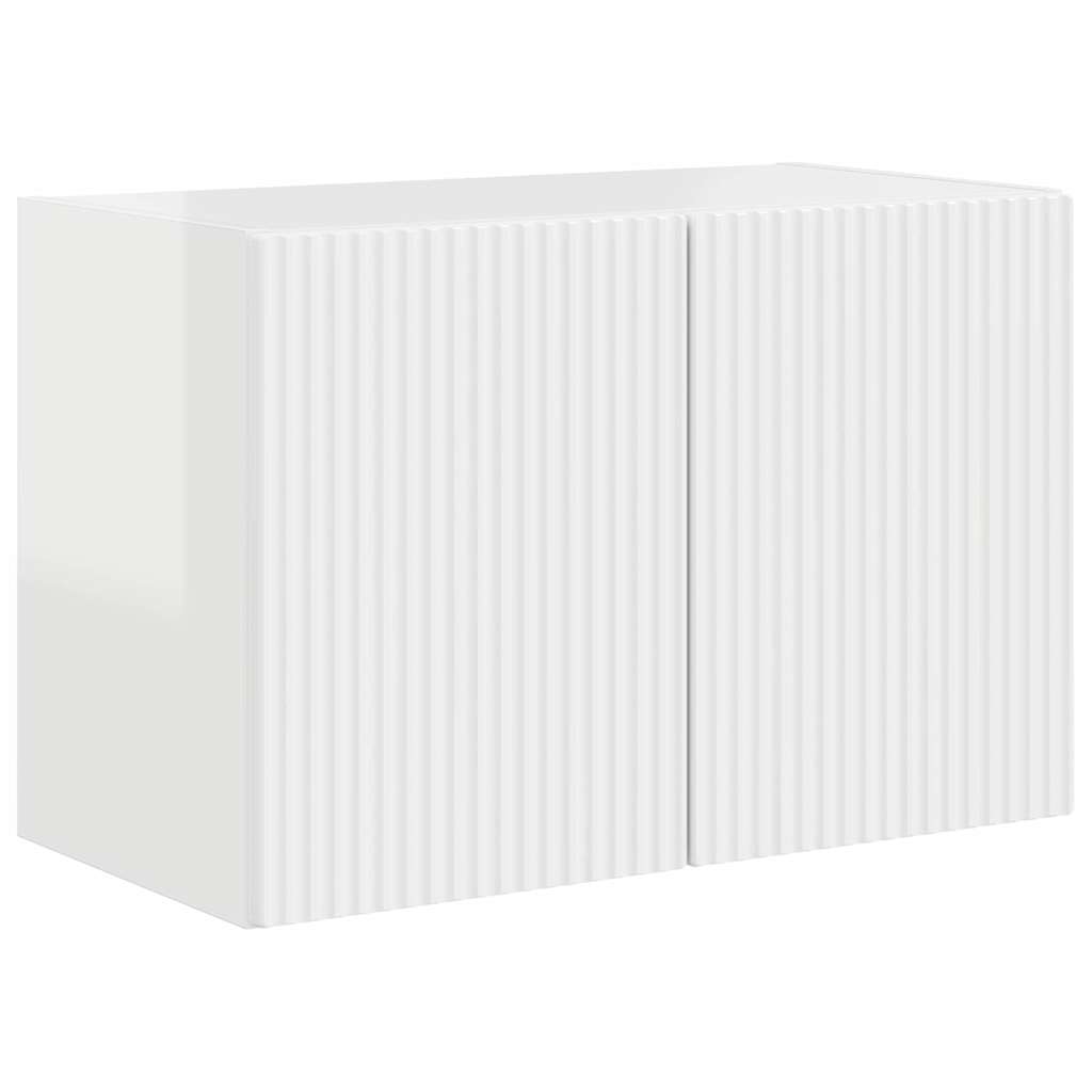 TV zidni ormar Zidne Visoki sjaj bijela 59,5 x 31 x 40 cm