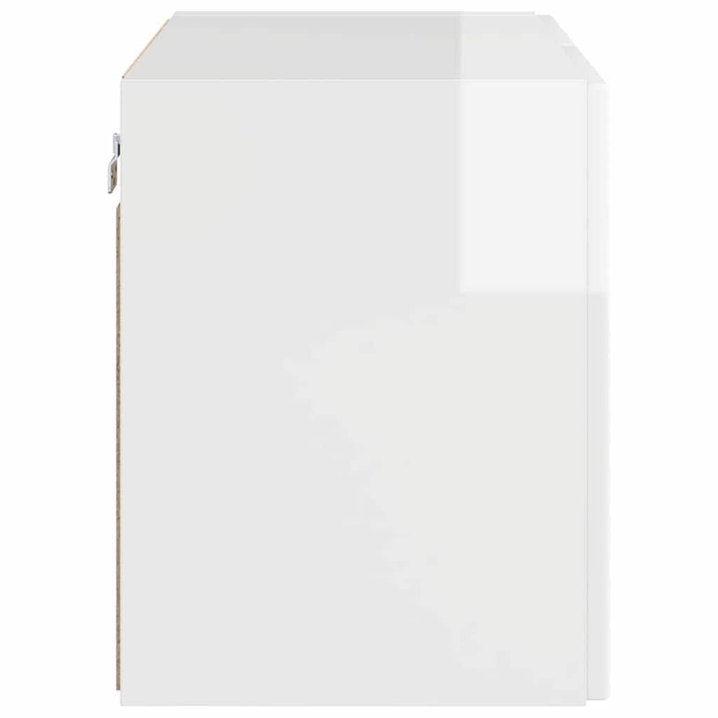 TV zidni ormar Zidne Visoki sjaj bijela 59,5 x 31 x 40 cm