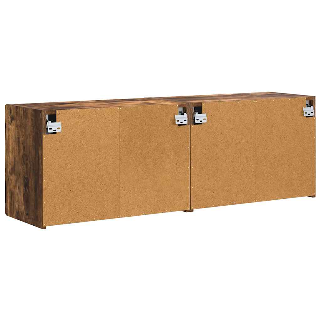 TV zidni ormar Zidne 2 pcs Dimljeni hrast 59,5 x 31 x 40 cm