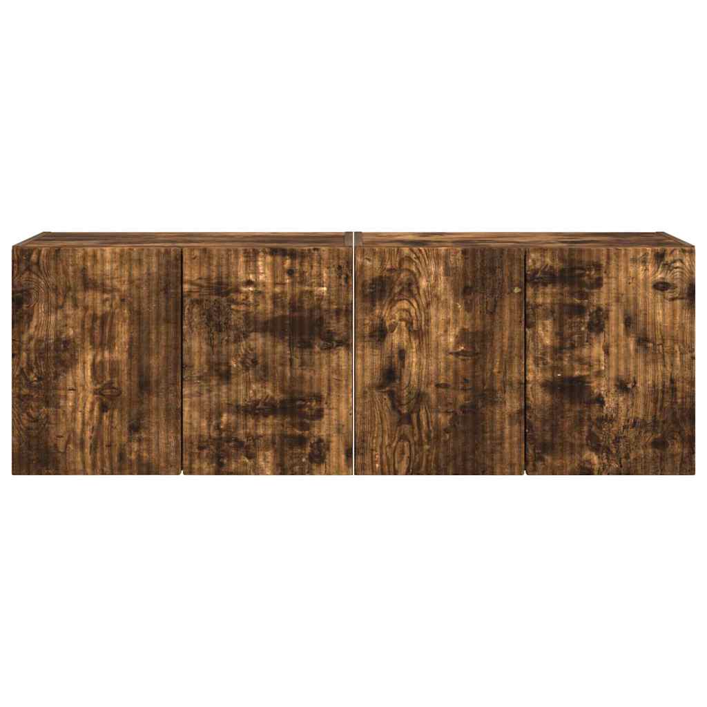 TV zidni ormar Zidne 2 pcs Dimljeni hrast 59,5 x 31 x 40 cm