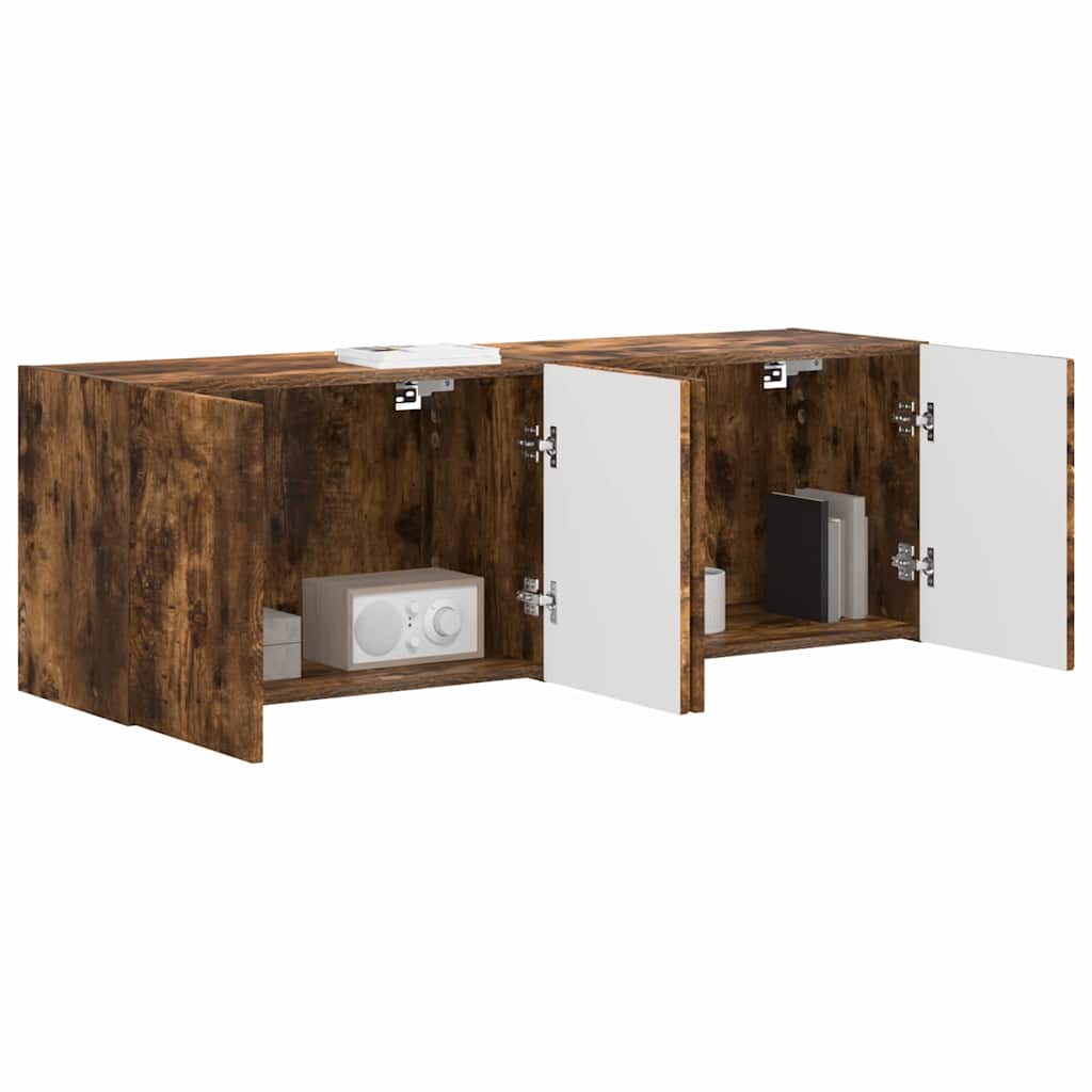 TV zidni ormar Zidne 2 pcs Dimljeni hrast 59,5 x 31 x 40 cm