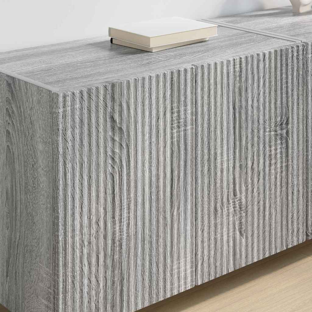 TV zidni ormar Zidne 2 pcs Siva Sonoma 59,5 x 31 x 40 cm