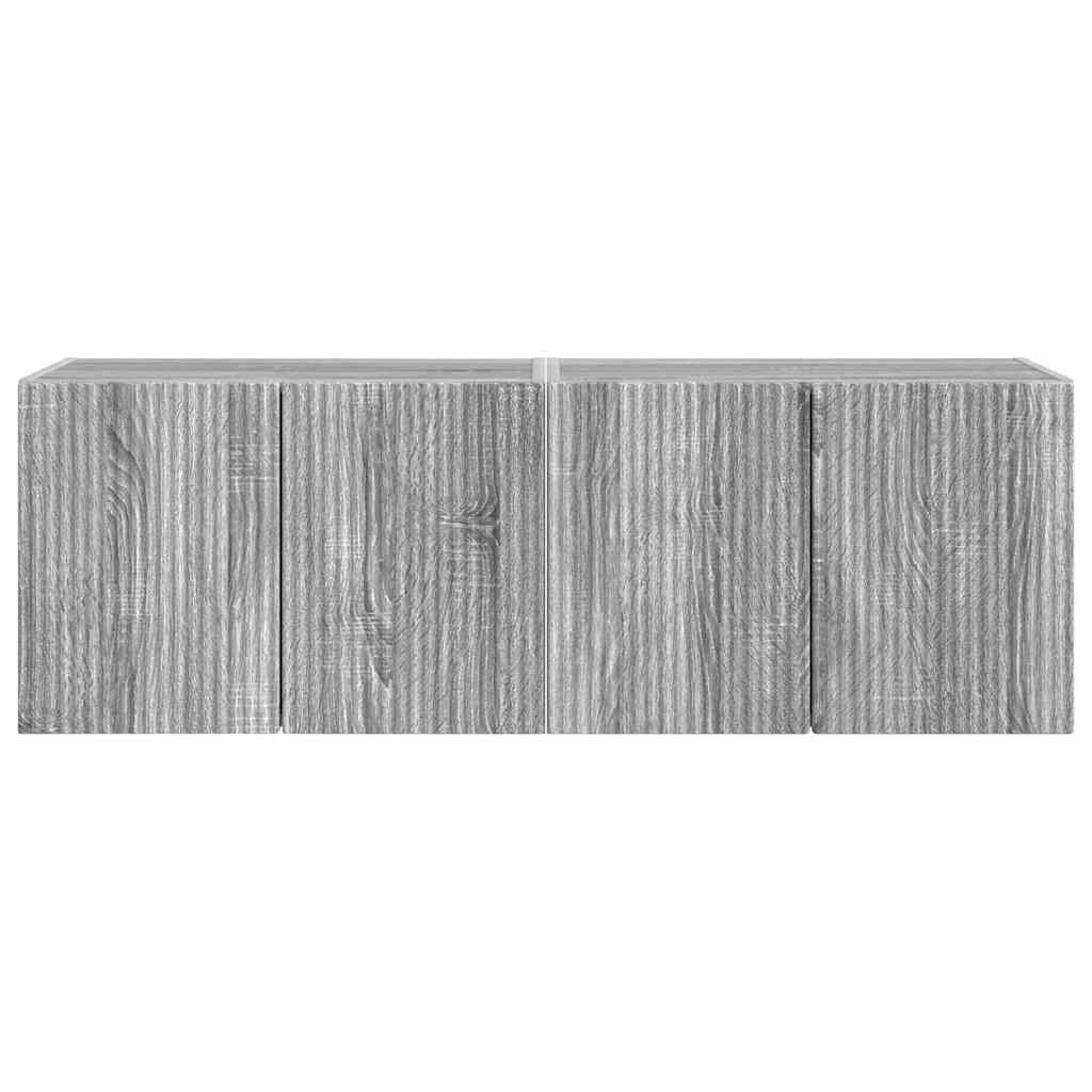 TV zidni ormar Zidne 2 pcs Siva Sonoma 59,5 x 31 x 40 cm