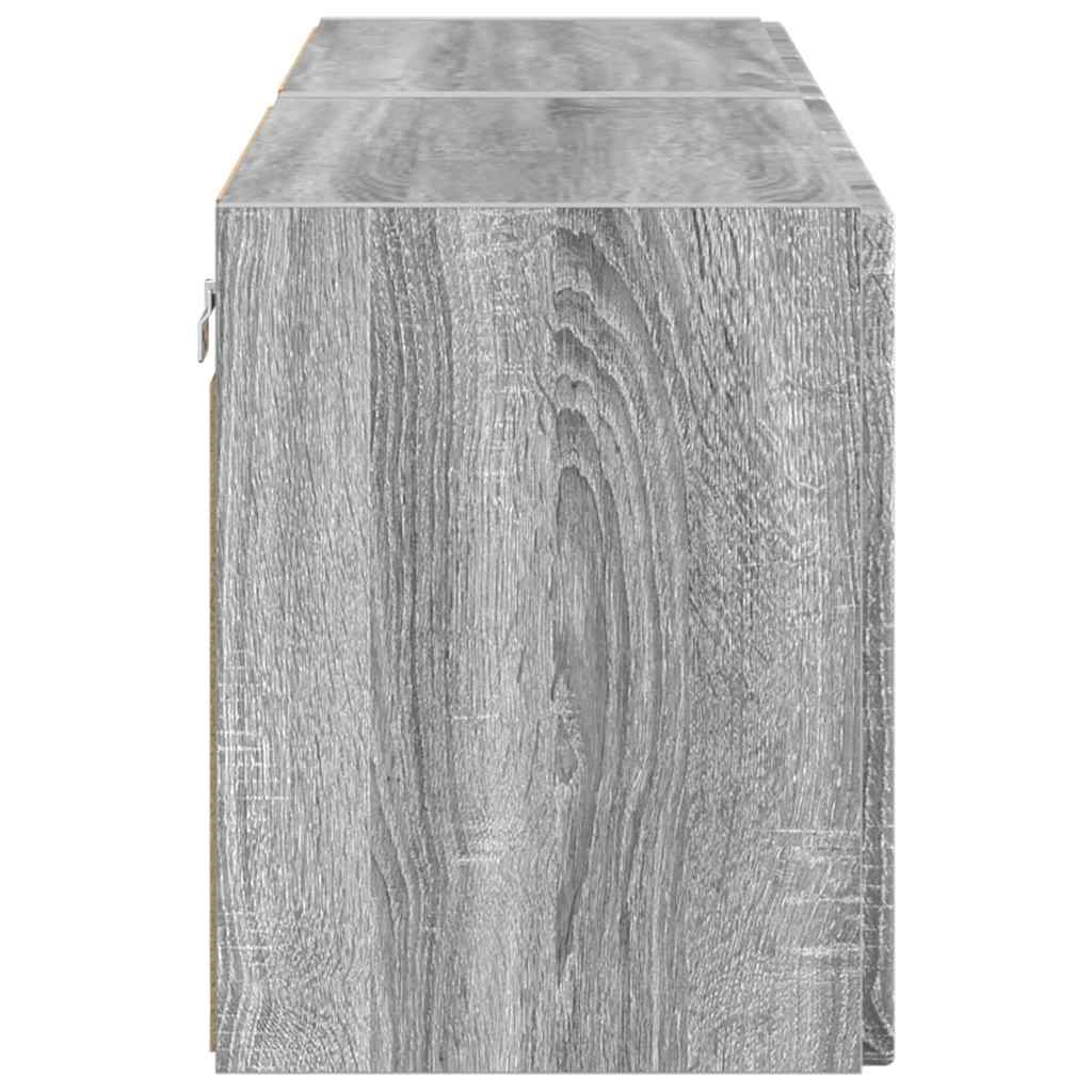 TV zidni ormar Zidne 2 pcs Siva Sonoma 59,5 x 31 x 40 cm
